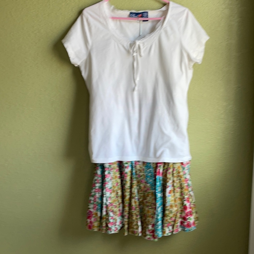 Skirt and top set